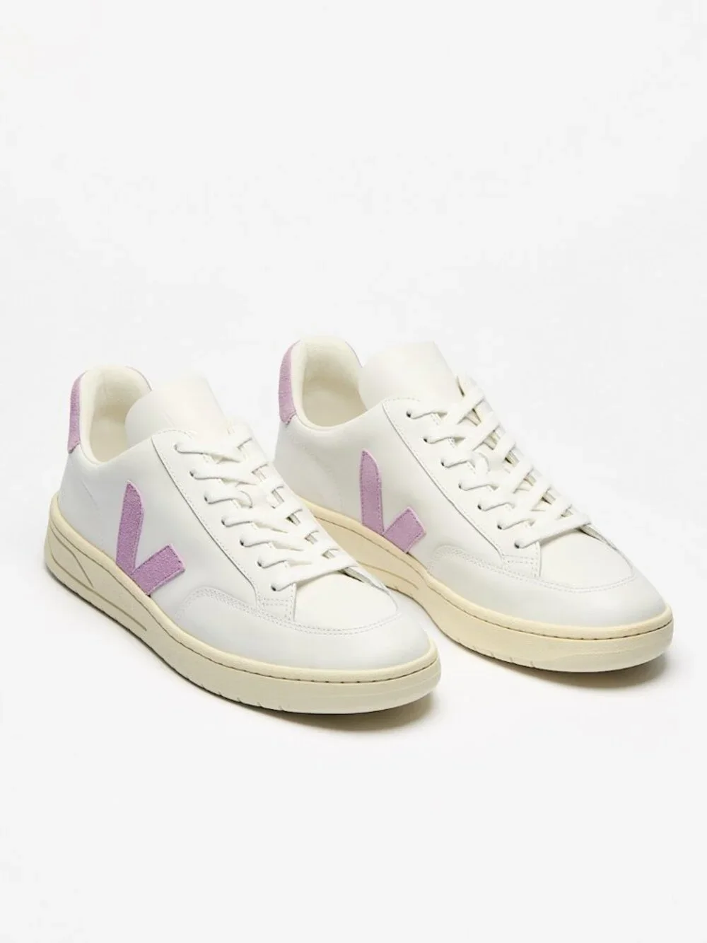 Veja V-12 Leather White Orchid Sneakers Women's Sz 7